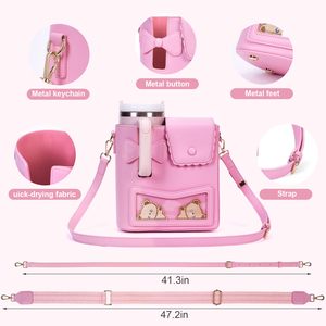 For Stanley Cup Purse Outdoor Portable Crossbody Water Cup <b>Storage</b> <b>Bag</b> Compatible with Stanley and Most Water Bottles - Product Image 4