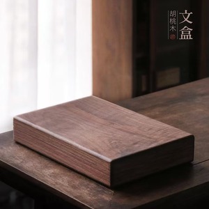 Boîtes de rangement pour papeterie en bois sur mesure, boîtes en bois de noyer, boîtes en bois de camphre, boîtes de rangement pour pinceaux de calligraphie et quatre autres. - Product Image 1