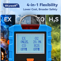 Détecteur de fuite de gaz portable, moniteur multi-canaux avec alarme sonore, lumineuse et vibrante pour espaces confinés et canalisations d'égouts