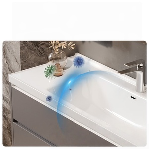 Modern light luxury bathroom cabinet combination ceramic deepening basin integrated basin bathroom washbasin - Product Image 3