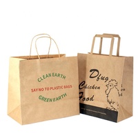 Markalı otel Take Away özel suşi kağıt torba gıda paket için dayanıklı kaliteli Fast Food paket kağıt torba