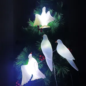 โคมไฟรูปนกพิราบมีปีกกระจายแสง,โคมไฟต้นไม้หลากสีกันน้ำไฟ LED ทรงนกพิราบบินสูงปี2022