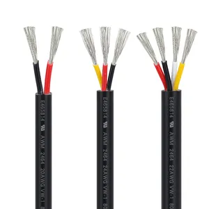 สายเซ็นเซอร์2464 28 26 24 22 20 18AWG สายเคเบิลหลายแกนสำหรับ2/3/4/5/6/7/8แกนสำหรับสายไฟ