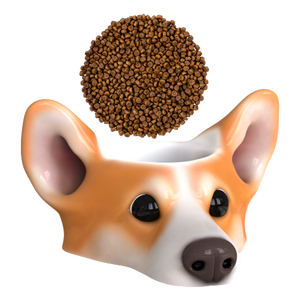 Personalizado Luxo Kawaii Animal Design Porcelana Pembroke Galês Corgi Cão Em Forma De Água Comida Alimentação Prato Cerâmica Raros Pet Tigelas - Product Image 1