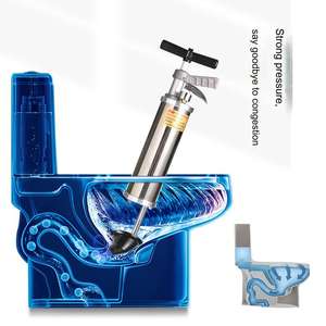 Limpiador y <span class=keywords><strong>Desatascador</strong></span> de Drenajes de Alta Presión de Acero Inoxidable Ecológico al por Mayor para Desatascar Tuberías de Inodoros y Baños - Product Image 1