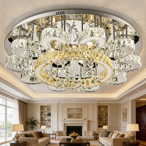 โคมไฟเพดานแฟนซี, โคมไฟคริสตัล LED ทรงดอกไม้สำหรับตกแต่งบ้านโคมไฟระย้าติดเพดานที่ทันสมัย - Product Image 5