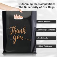 Sac de shopping en plastique personnalisé avec logo imprimé, sac de transport en plastique HDPE de haute qualité avec poignée découpée