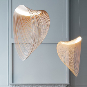 Japanese Style Wooden Pendant <b>Light</b> Oval Shape Led Single Head Chandelier For Living Room <b>Dining</b> Room Cafe Home Decor - Product Image 2
