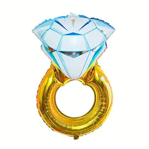 43 인치-17 인치 큰 다이아몬드 반지 제안 결혼 로맨틱 서프라이즈 웨딩 파티 중국 풍선 헬륨 호일 다이아몬드 링 풍선