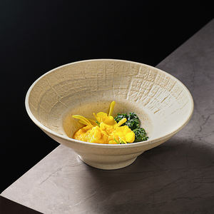 2024 Horeca Hôtel Assistte Rétro Maillard Vaisselle Ramen Assiettes Soupe Restaurant Chef Plat Salade <span class=keywords><strong>Risotto</strong></span> <span class=keywords><strong>Assiette</strong></span> Platos Para Sopa - Product Image 5