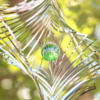 Éloigne-oiseaux personnalisé, moulin à vent cinétique 3D carré de 10 pouces en métal poli miroir pour décoration de jardin extérieur