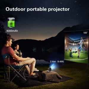 Mini projecteur LED <span class=keywords><strong>cinéma</strong></span> intelligent Android WiFi portable 720P compatible 4K 3D pour home <span class=keywords><strong>cinéma</strong></span> vidéo DLP avec batterie pour projection murale et plafond - Product Image 4