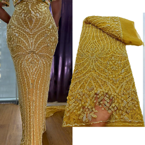 Ni. Ai thời trang Pháp Net ren Sequins ren vải sang trọng đính cườm Bridal vải ren vải cho đám cưới mới nhất thiết kế - Product Image 1