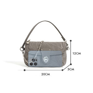 <span class=keywords><strong>LOUIS</strong></span> LEVANE Sacs à main en cuir de vachette véritable avec design personnalisé et propre Puerses Leisure Classic Women's Shoulder Bags Hook Loop Closure - Product Image 3
