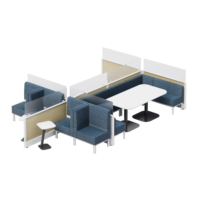 Cloisons de bureau modernes reconfigurables OMNI Système de postes de travail modulaires Bureau ouvert avec solutions de confidentialité