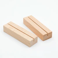 Support de table en bois de hêtre pour cartes, numéros de table, cartes postales, décorations et calendriers