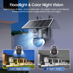 Caméra de sécurité solaire 4G LTE à double objectif 360° °   Affichage 4K UHD : Protection fiable hors réseau pour les fermes et les chantiers de construction - Product Image 5