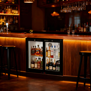 Réfrigérateur à gaz extérieur à double zone avec affichage numérique, en acier inoxydable, intégré, 2 portes vitrées, dégivrage automatique, R600a, capacité de 300 canettes/160 bouteilles - Product Image 6