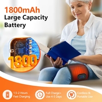 Ceinture de massage chauffante sans fil pour bras, cuisses et mollets, avec vibration et compression d'air, rechargeable