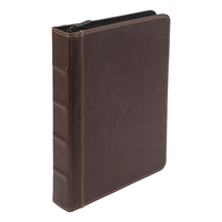 Organiseur de documents de bureau en cuir PU format A4 avec logo personnalisé, classeur à 3 anneaux, porte-documents