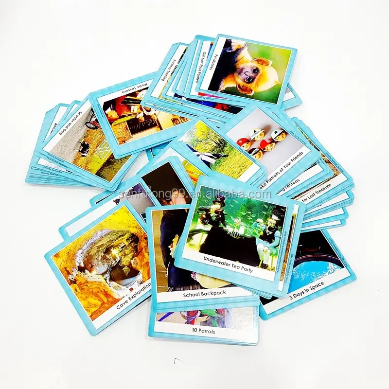 Custom Design Papier Activiteit Anime Gold Card Spel Kinderen Spel Kaarten Met Blikken Doos
