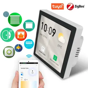2023 Hotseller 4 ''Eu Smart Home Systeem Volautomatisch Smart Wifi Switch Afstandsbediening Schakelaars Voor Smart Home-Systeem