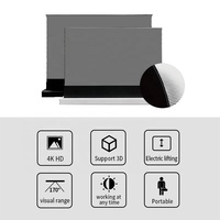 Écran de projection au sol ALR de 120 pouces pour projecteur laser 4K UST VAVA Fengmi Wemax XGIMI Changhong CHiQ Dangbei
