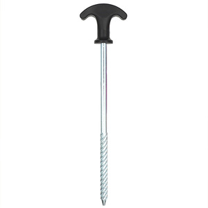 Estaca para tienda de campaña con forma de hongo, de acero negro engrosado, con agarre en D, para uso en camping al aire libre - Product Image 2