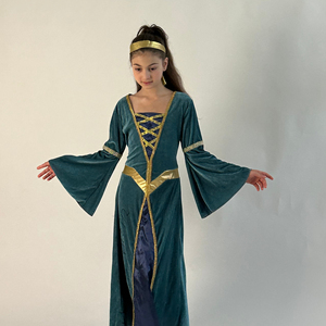 Costume de princesse de la cour grecque pour Halloween 2024, avec un style rétro européen, un costume de scène de drame impérial - Product Image 3