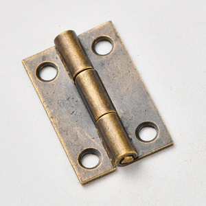 Charnière miniature en cuivre 30x19mm, bronze antique, pliable, type H, pour boîte, bagage, coffret en bois - Product Image 2