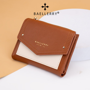 กระเป๋าสตางค์สั้นผู้หญิงแบรนด์ Baellerry สีพื้น มีช่องใส่เหรียญแบบซิป ใช้ได้ทุกวัน - Product Image 2