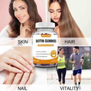 Gummies à la biotine OEM ASAP certifiées Halal, produit alimentaire de qualité alimentaire, bonbons gélifiés avec collagène pour la croissance de la peau et des cheveux - Product Image 3