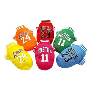 Vestiti all'ingrosso del canottiera dello sport sottile del cane di estate per le piccole e medie Cat Pet cane basket vestiti della camicia traspirante dell'animale domestico - Product Image 1