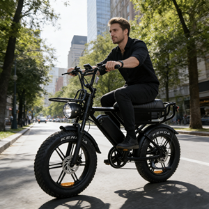 Vélo électrique EU X90 48V 28AH, moteur sans balais à capteur haute vitesse, double suspension, pneus larges de 20 pouces, vélo de ville et de montagne pour adultes - Product Image 1