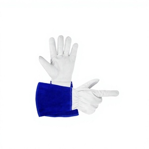 Gants de soudage en coton de qualité supérieure avec manchette de sécurité longue style gantelet, épaisseur 16 oz, longueur 16 pouces pour la protection de l'avant-bras, soudage TIG - Product Image 2