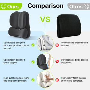 <span class=keywords><strong>Coussin</strong></span> de soutien lombaire ergonomique double couche en mousse à mémoire de forme pour <span class=keywords><strong>chaise</strong></span> de bureau, <span class=keywords><strong>coussin</strong></span> de soutien <span class=keywords><strong>dorsal</strong></span> pour soulager les douleurs dorsales - Product Image 5