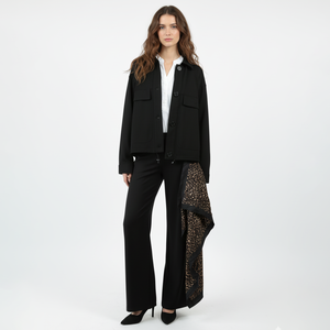 Giacca Casual da Donna in Punto Roma a Tinta Unita con Bottoni Cappotti da Donna - Product Image 1