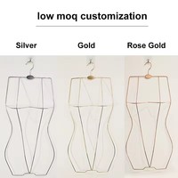 Cintres de maillot de bain pour boutique Offre Spéciale brillant or argent Rose or cuivre forme complète du corps Bikini en métal affichage de maillot de bain