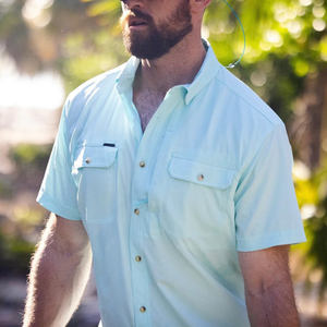 Camisa de pesca con botones, transpirable, de microfibra de poliéster, para torneos, de la marca Performance Manufacturer Performancegear. - Product Image 1