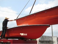Commercial 16ft fibre de verre gonflable RC bateau coque moteur hors-bord bateau moule pour pêche sauvetage surf