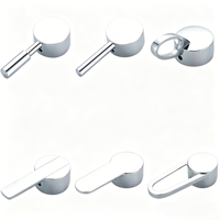 Pièces de rechange en gros pour poignées de robinet modernes en zinc chromé, pour mitigeurs de cuisine et de salle de bain, leviers de 35 mm et 40 mm