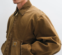Veste utilitaire pour homme en laine épaisse imperméable avec poches zippées, col montant, streetwear d'hiver