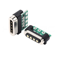 Conector Magnético HYTEPRO M417R Reverse 4 Pogo Pin Macho y Hembra para Datos y Carga, Compatible con RoHS para Dispositivos Electrónicos Vestibles