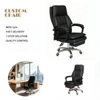 Chaise d'ordinateur en cuir véritable, chaises pour visiteurs, chaise de bureau inclinable, chaise de direction réglable, chaise de bureau ergonomique en cuir