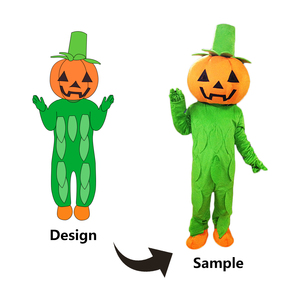 カスタム大人漫画キャラクターマスコット衣装コスプレパーティー用卸売ハロウィーンパーティーかぼちゃマスコット衣装 - Product Image 2