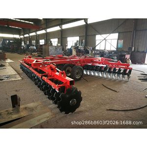 Disc Harrow 36 Blade Foldable Wing Type For Tractor Hydraulic Heavy Duty Farm <b>Cultivator</b> Red - Product Image 3