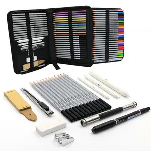 Bview Art Professional 71pcs Artist Sketching Pencil Set Sketch And Drawing Pencils Art Set