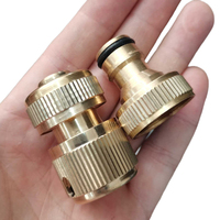 Raccord rapide en laiton de haute qualité 1/2 pouce 3/4 pouce pour tuyau d'irrigation de jardin, résistant à la corrosion, pour plomberie