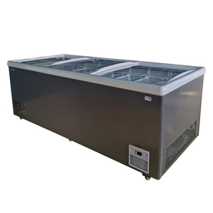 Congélateur commercial de refroidisseur d'armoire d'île de supermarché avec l'affichage supérieur de porte en verre pour le réfrigérateur d'aliments surgelés et de réfrigérateur - Product Image 4