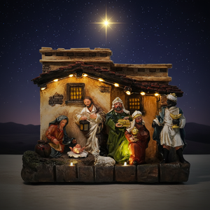 Figuras Coleccionables de Resina con Luz LED para Escena de Natividad Musical Religiosa de Temporada, Decoración Navideña XM46-2152 - Product Image 4
